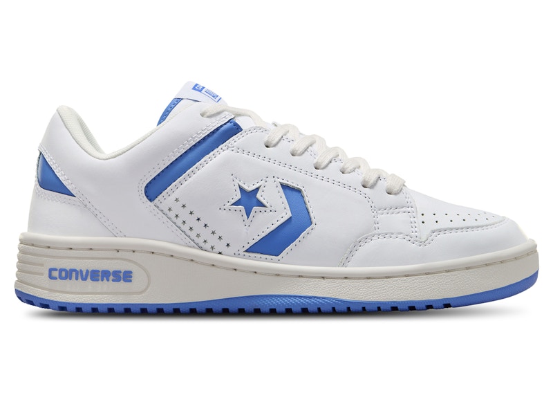 Pre-owned Converse Men's Weapon Ox Sneakers In White/open Sky Blue In Multi