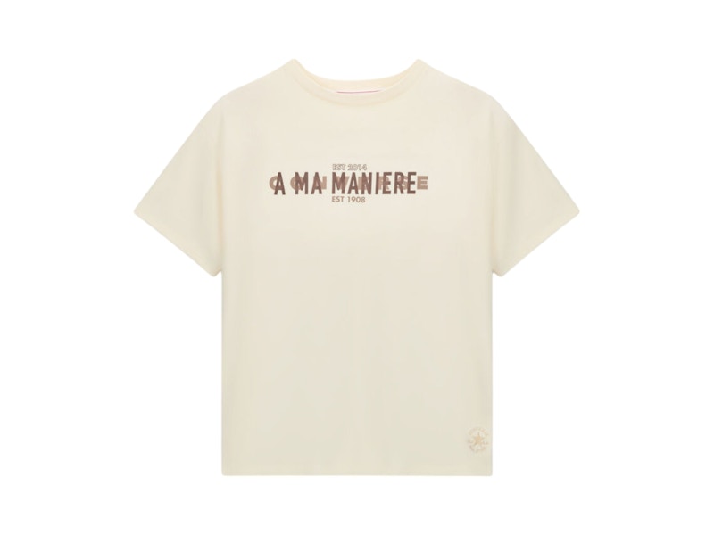 Pre-owned Converse Men's  X A Ma Manière Gold Standard T-shirt In Egret Brown