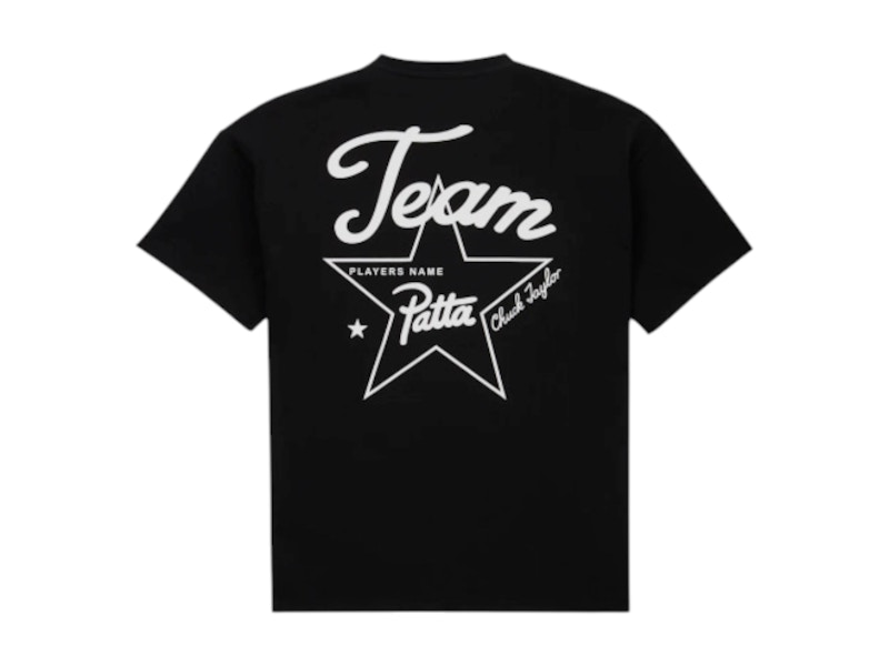 Pre-owned Converse Men's X Patta Gold Standard T-shirt In Black