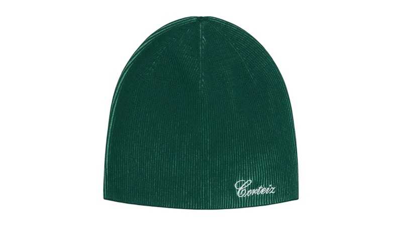 Corteiz 2 Tone Ribbed Knit Beanie Green