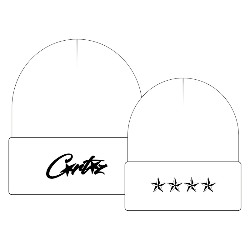 Corteiz 4Allstarz Folded Beanie White - SS22 - US