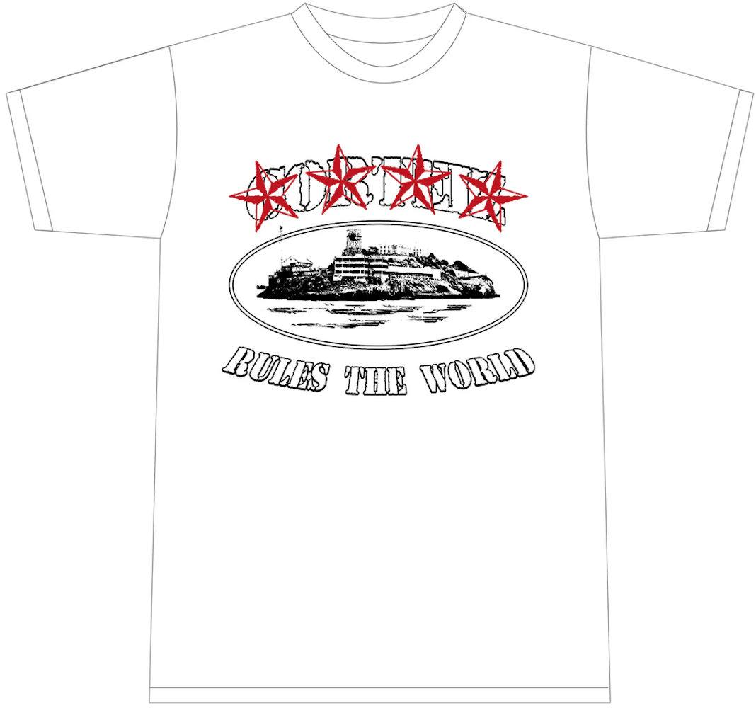 Corteiz 4Starz Alcatraz T-shirt White Men's - SS22 - US