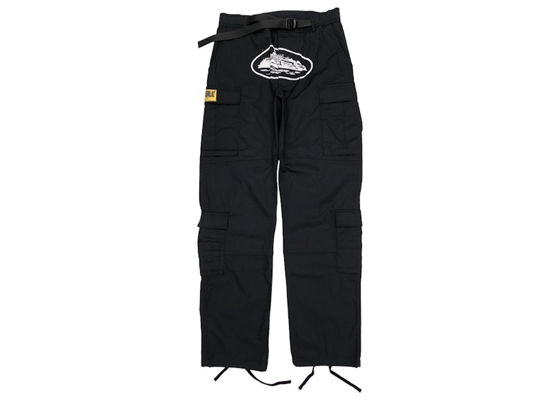 Corteiz Cargo Pants Black / Black-