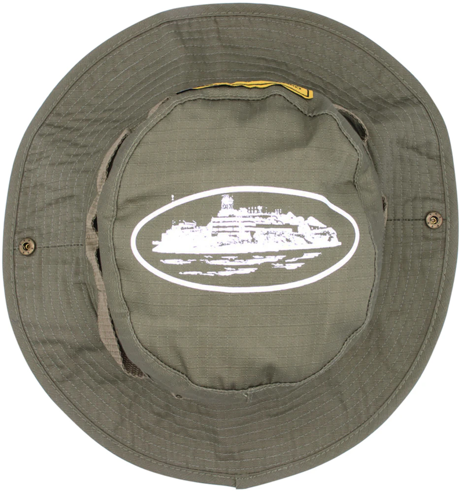 Corteiz Alcatraz Bucket Hat Khaki Green Men's - SS22 - GB