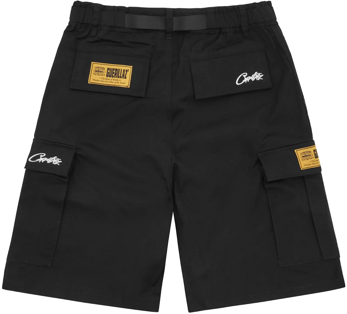 Corteiz OG Cargo Shorts Triple Black Men's - SS22 - US