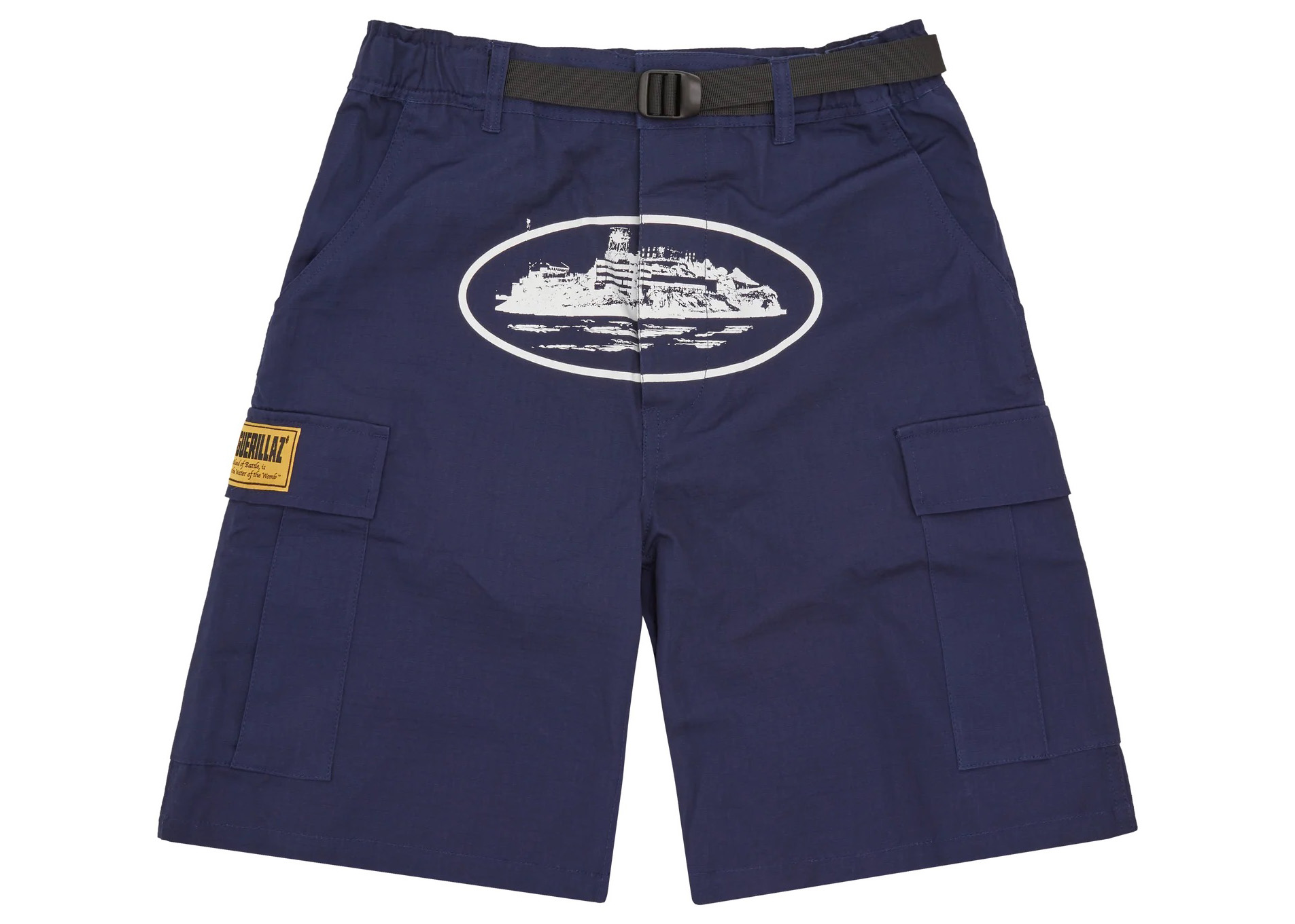 Corteiz Alcatraz Cargo Shorts Beige Men's - US