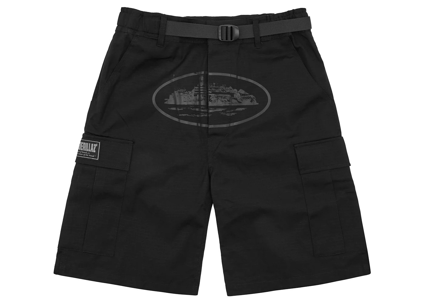 Corteiz Cargo Shorts Black / Whiteウエスト80cm総丈54cm