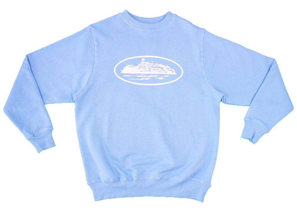 Corteiz Alcatraz Crewneck Sweatshirt Baby Blue Men's - SS22 - GB