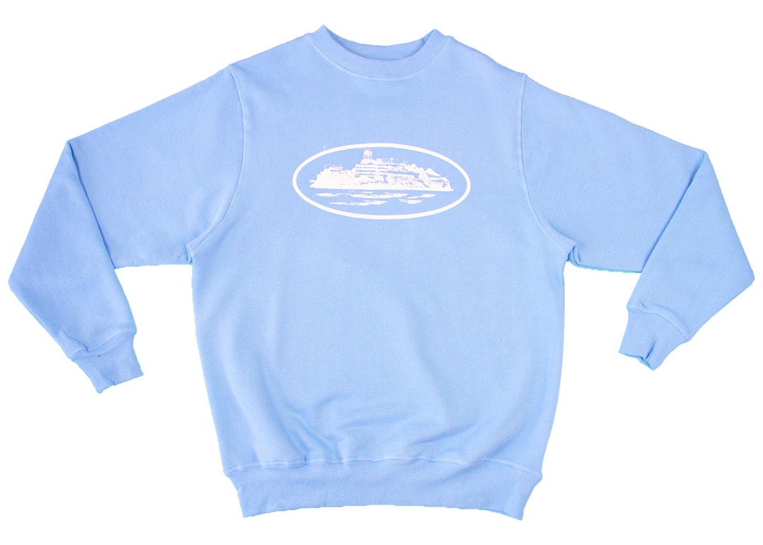 Pre-owned Corteiz Alcatraz Crewneck Sweatshirt Baby Blue