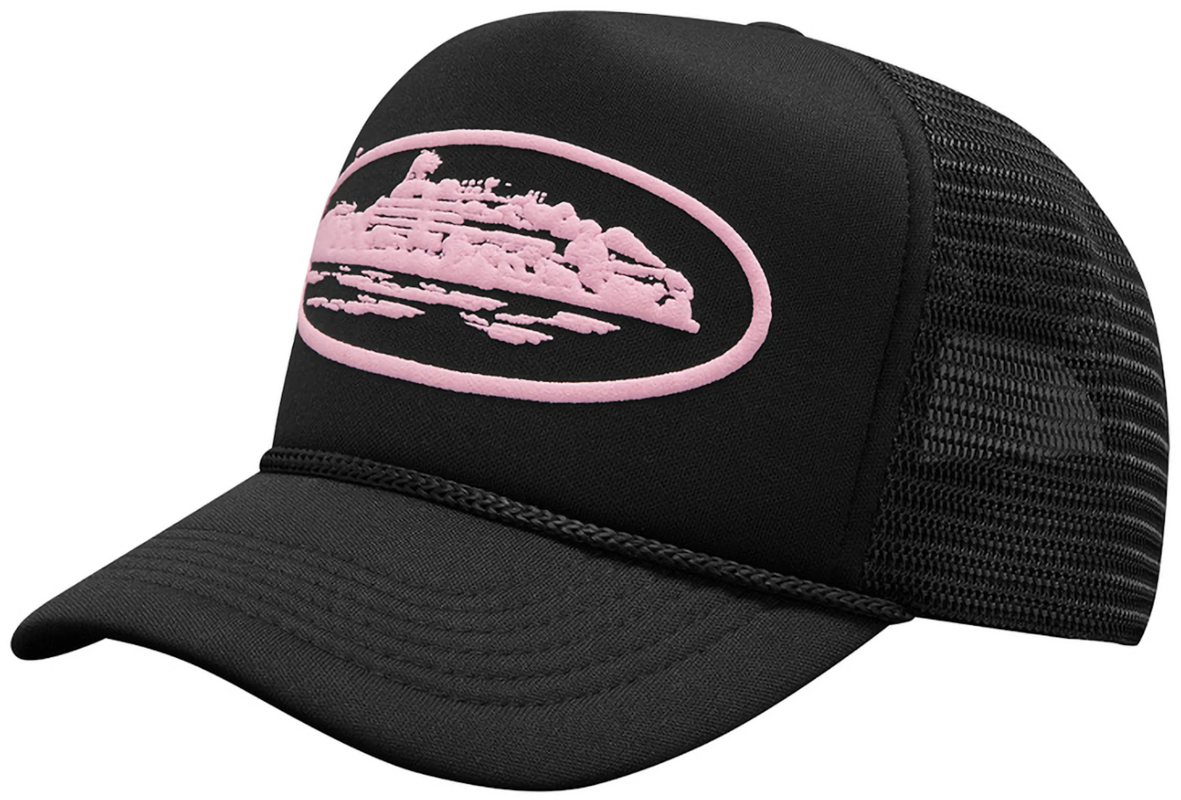 Corteiz Alcatraz Premium Trucker Hat Black/Pink Men's - SS24 - US
