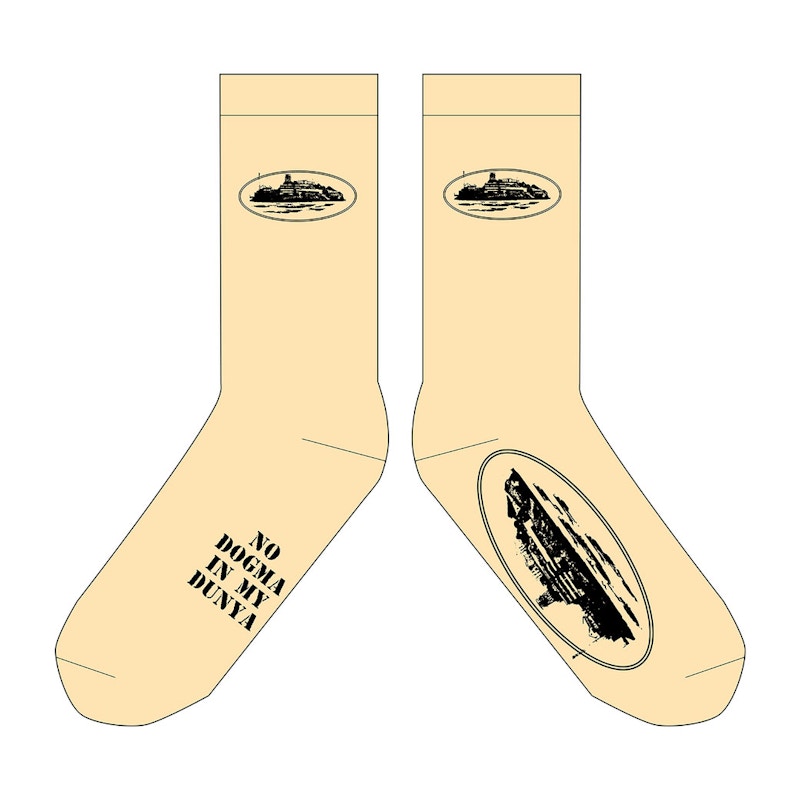 Corteiz Alcatraz Socks Creme