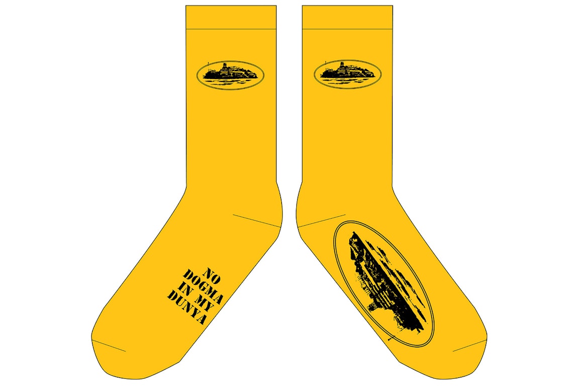 Pre-owned Corteiz Alcatraz Socks Yellow