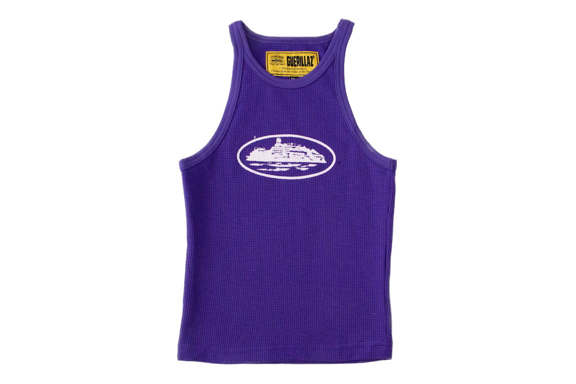 Pre-owned Corteiz Alcatraz Tank Top (women's) Purple/white