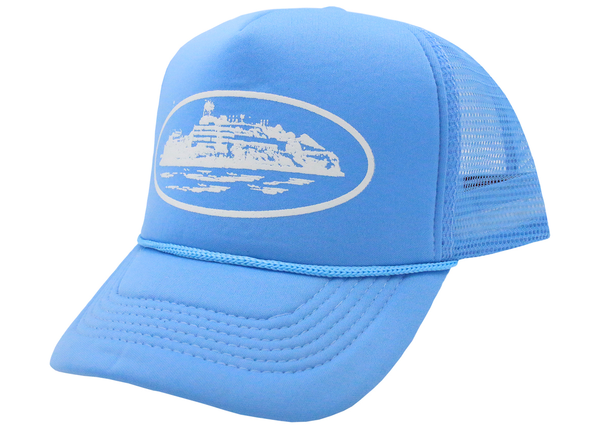 Corteiz Alcatraz Trucker Hat Baby Blue