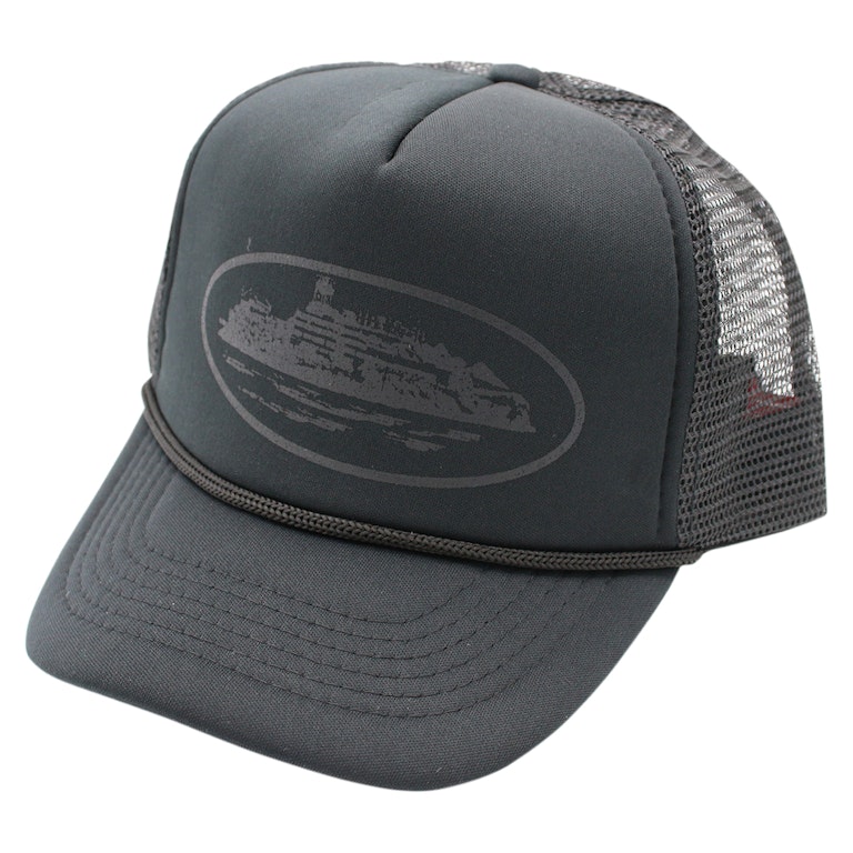 Pre-owned Corteiz Alcatraz Trucker Hat Triple Black