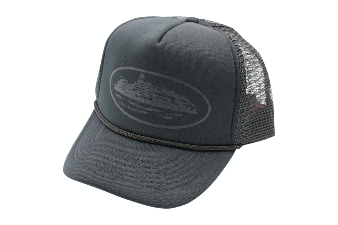 Pre-owned Corteiz Alcatraz Trucker Hat Triple Black