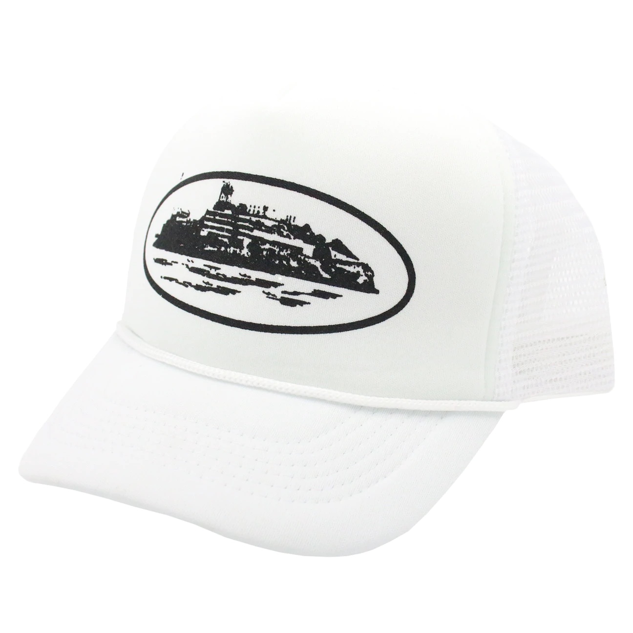 Corteiz Alcatraz Trucker Hat White - US