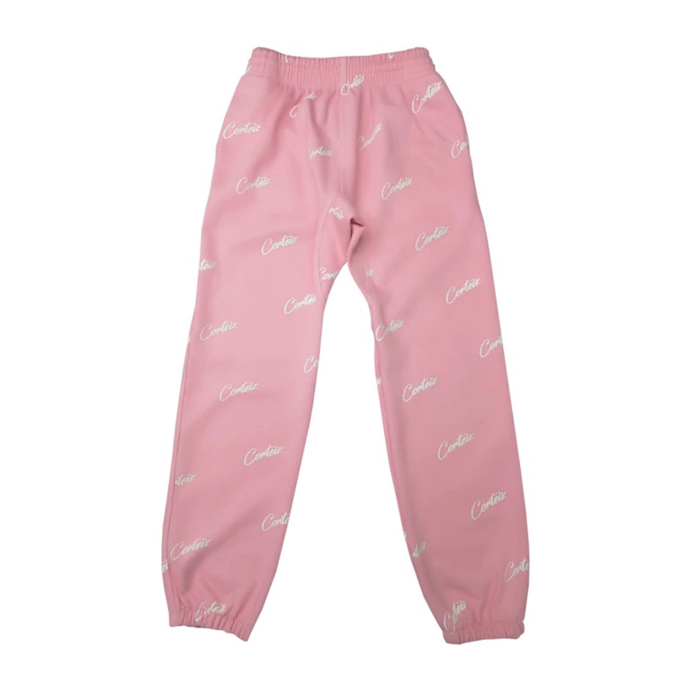 Pre-owned Corteiz All Over Print Joggers Wavy Pink