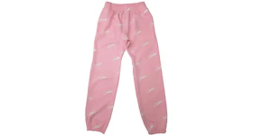 Corteiz All Over Print Joggers Wavy Pink