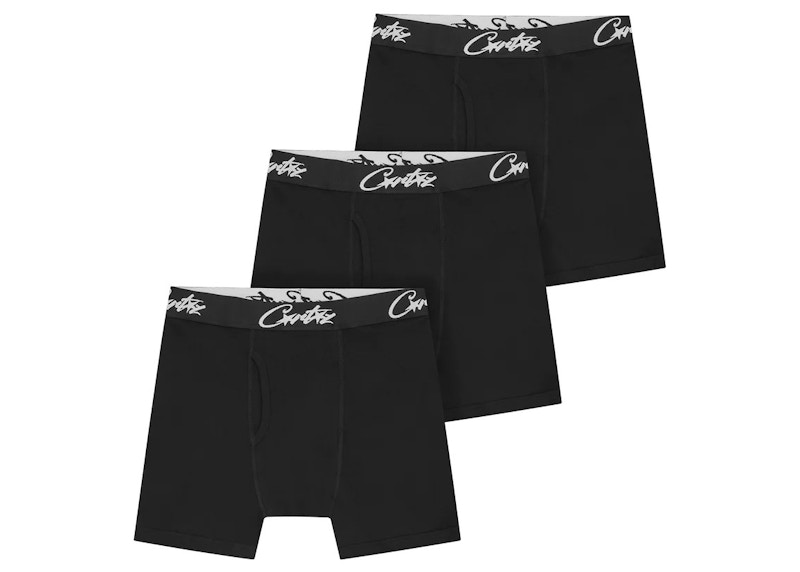 Corteiz Allstarz Boxers (3 Pack) Black Men's - FW23 - GB