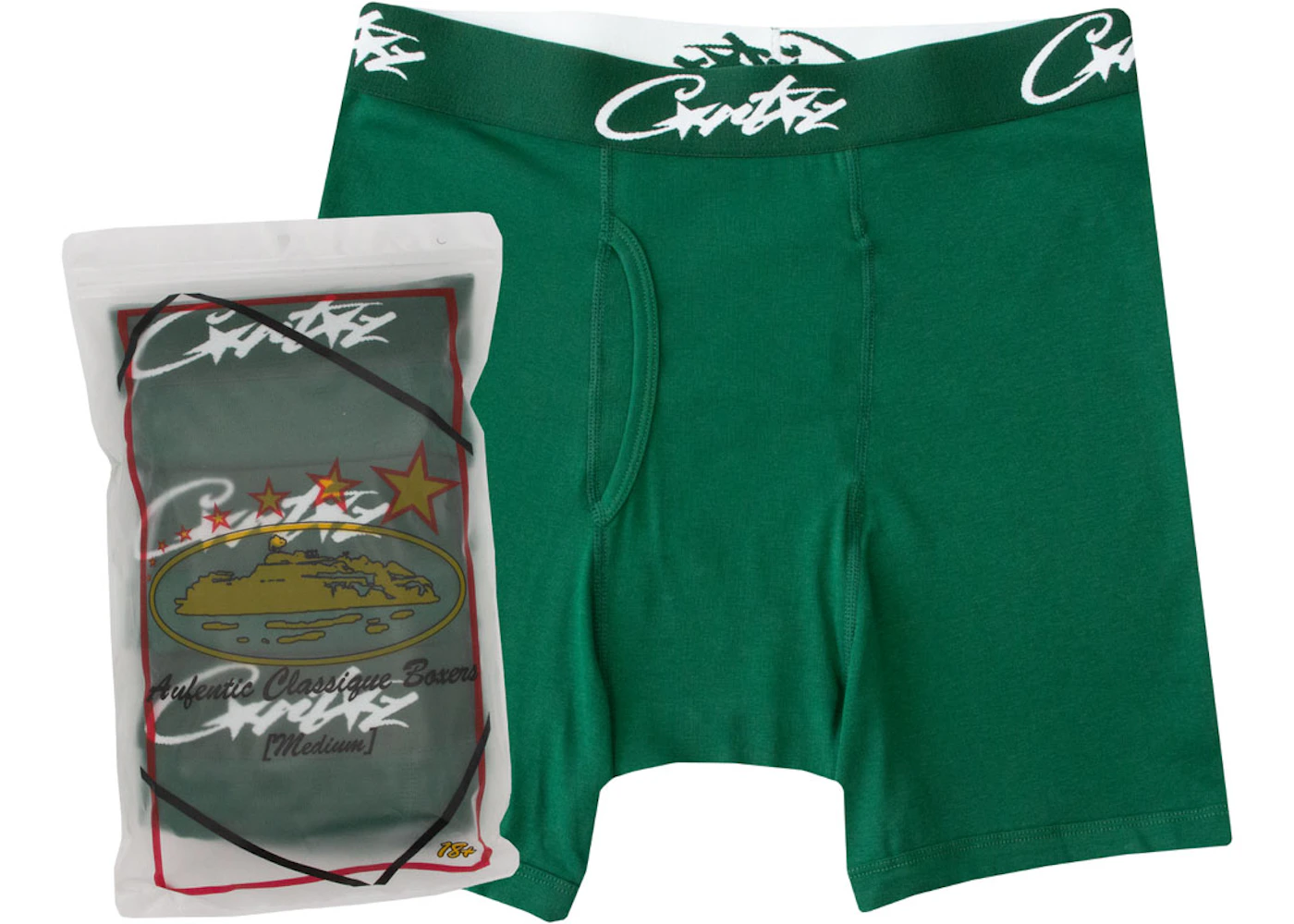 Corteiz Allstarz Boxers (3 Pack) Green 男装 - SS22 - CN