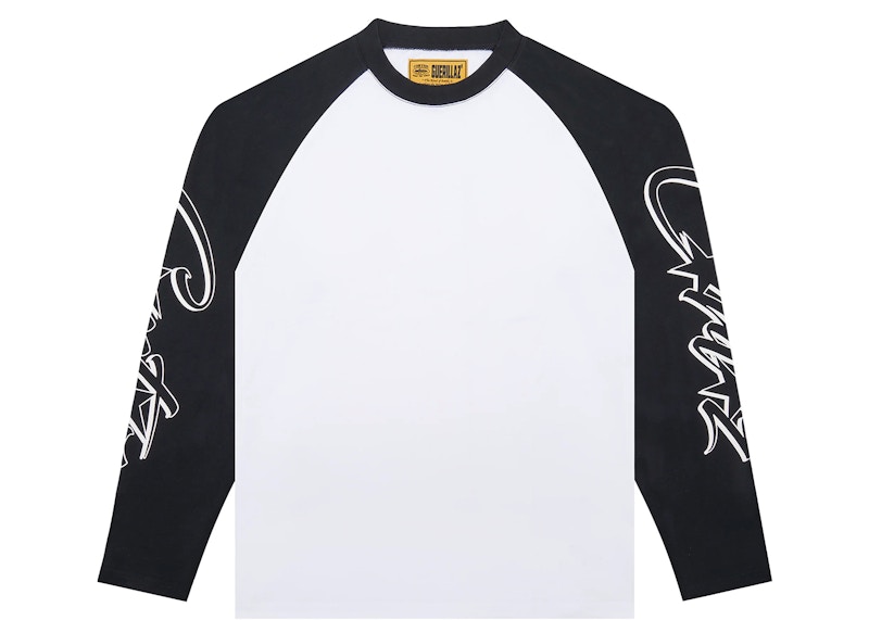 Corteiz Allstarz Raglan L/S Tee White/Black Men's - FW23 - US