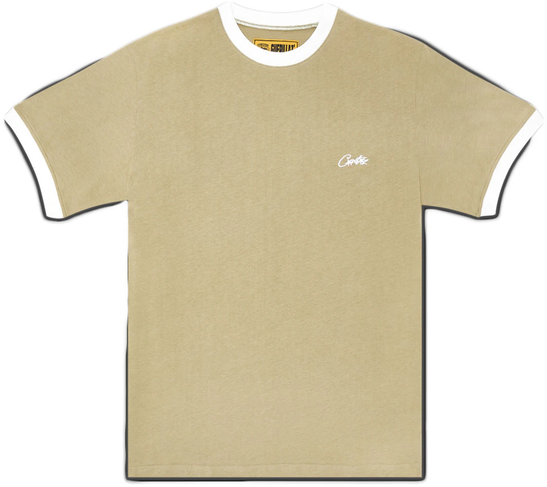 Corteiz Allstarz Ribbed T-Shirt Light Khaki Men's - FW22 - US