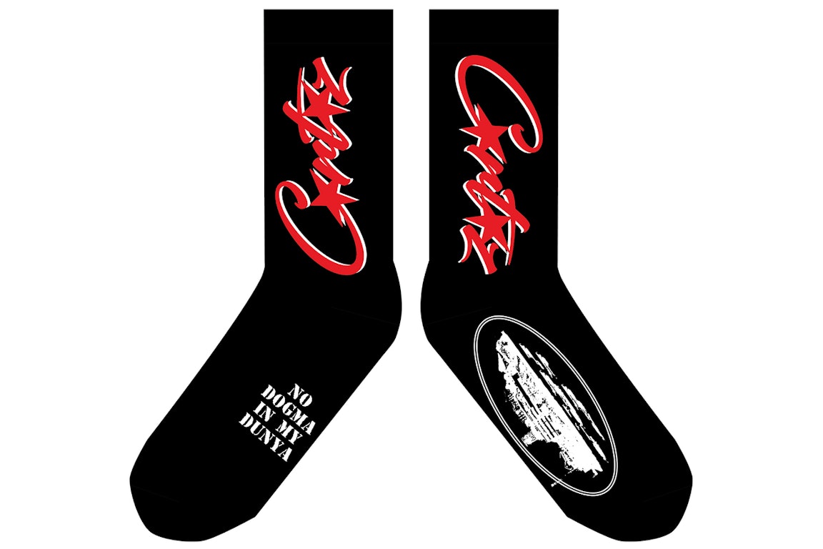 Pre-owned Corteiz Allstarz Socks Black/red