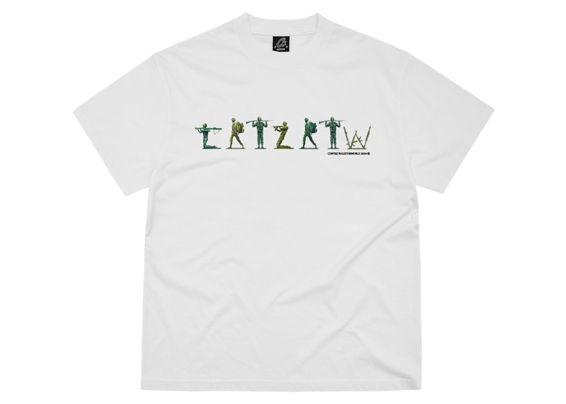 Corteiz Army Alphabet Tee White Men's - SS24 - GB