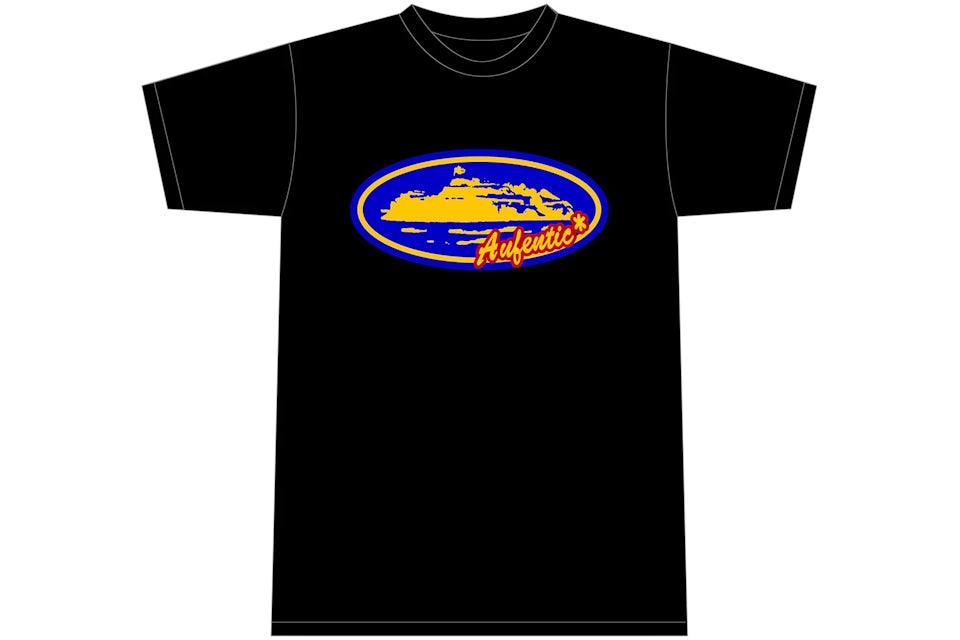 Corteiz Aufentic T-shirt Black/Blue Men's - GB