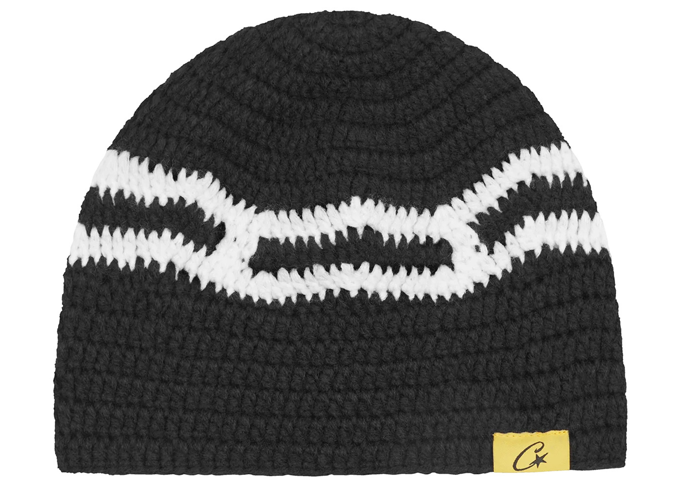 Corteiz Big Crochet Beanie Black/White - FW23 - JP