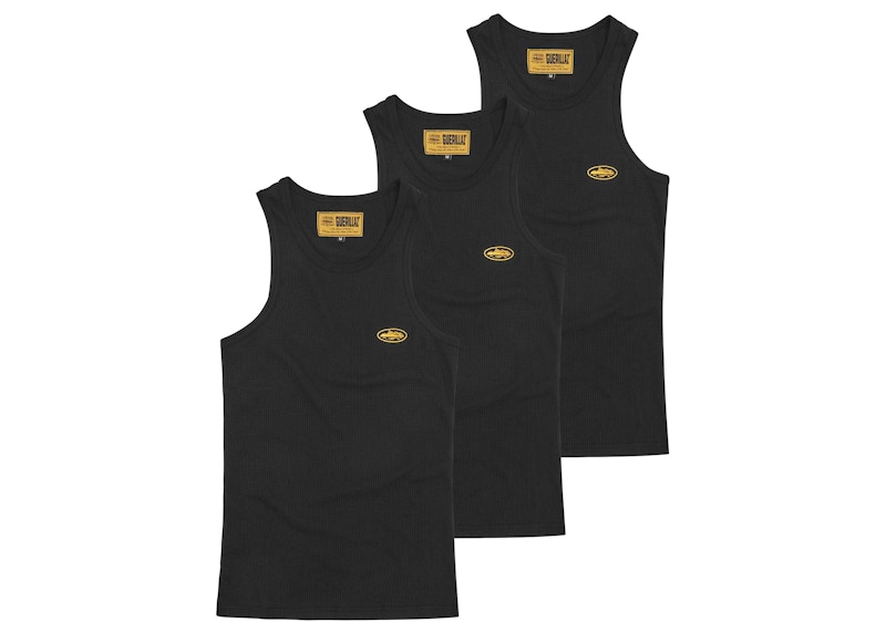 Corteiz Bolo Essentials Tank Top (3-Pack) Black Men's - SS23 - GB