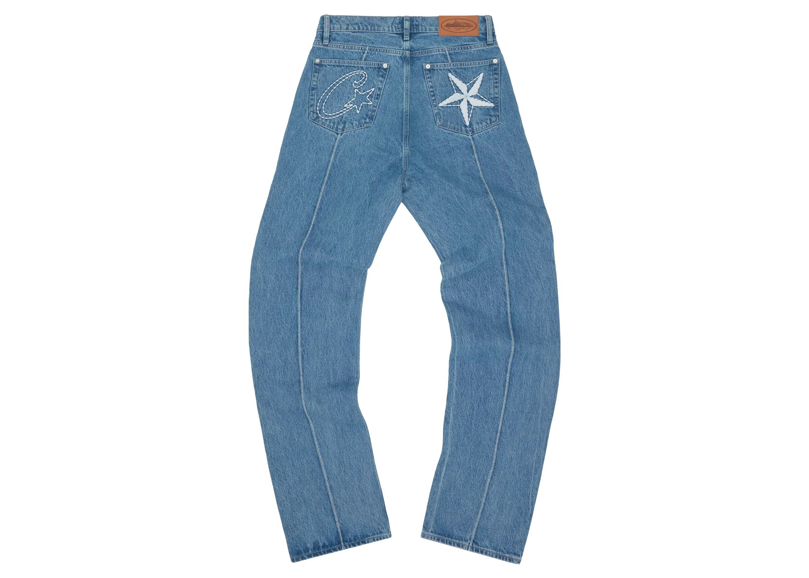 Corteiz C Star Denim Jeans Blue