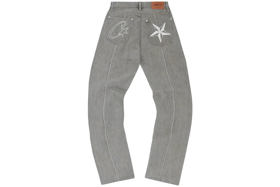 Corteiz C-Star Denim Jeans Grey - FW23 Hombre - US