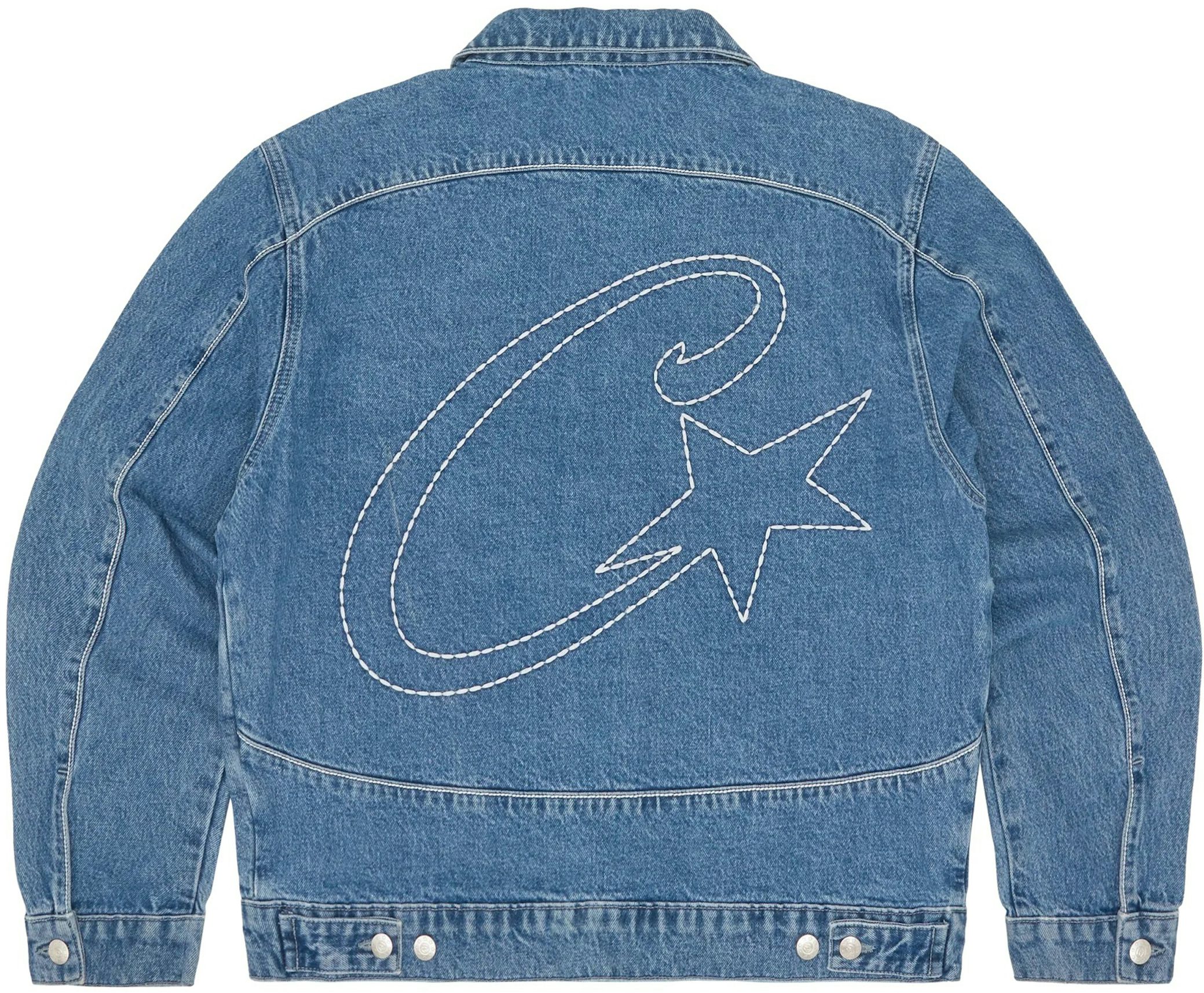 Buy Corteiz C-Star Denim Trucker Jacket 'Blue' - 7892