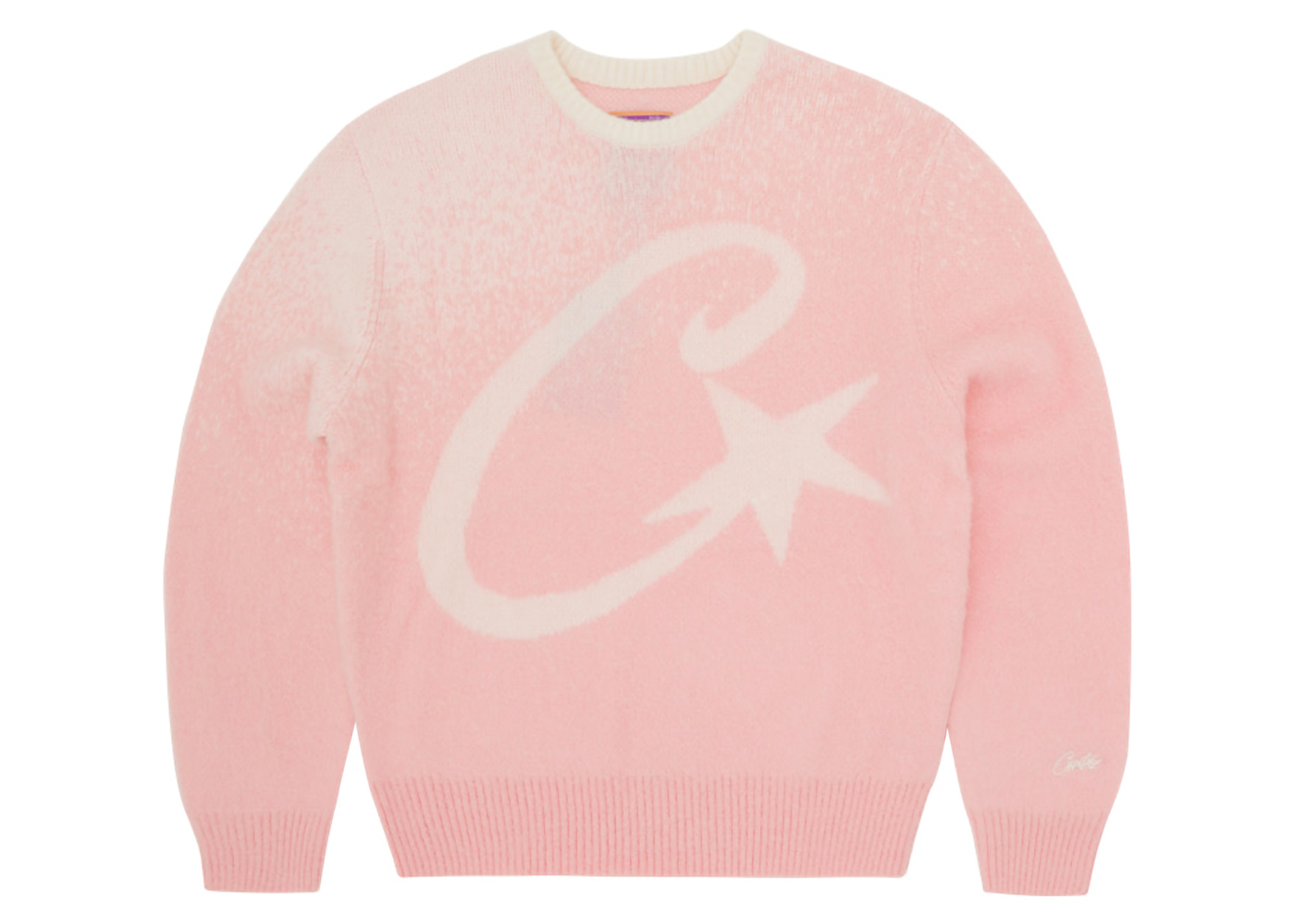 Corteiz C Star Gradient Mohair Knit Sweater Pink