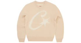 Corteiz C Star Mohair Knit Sweater Cream
