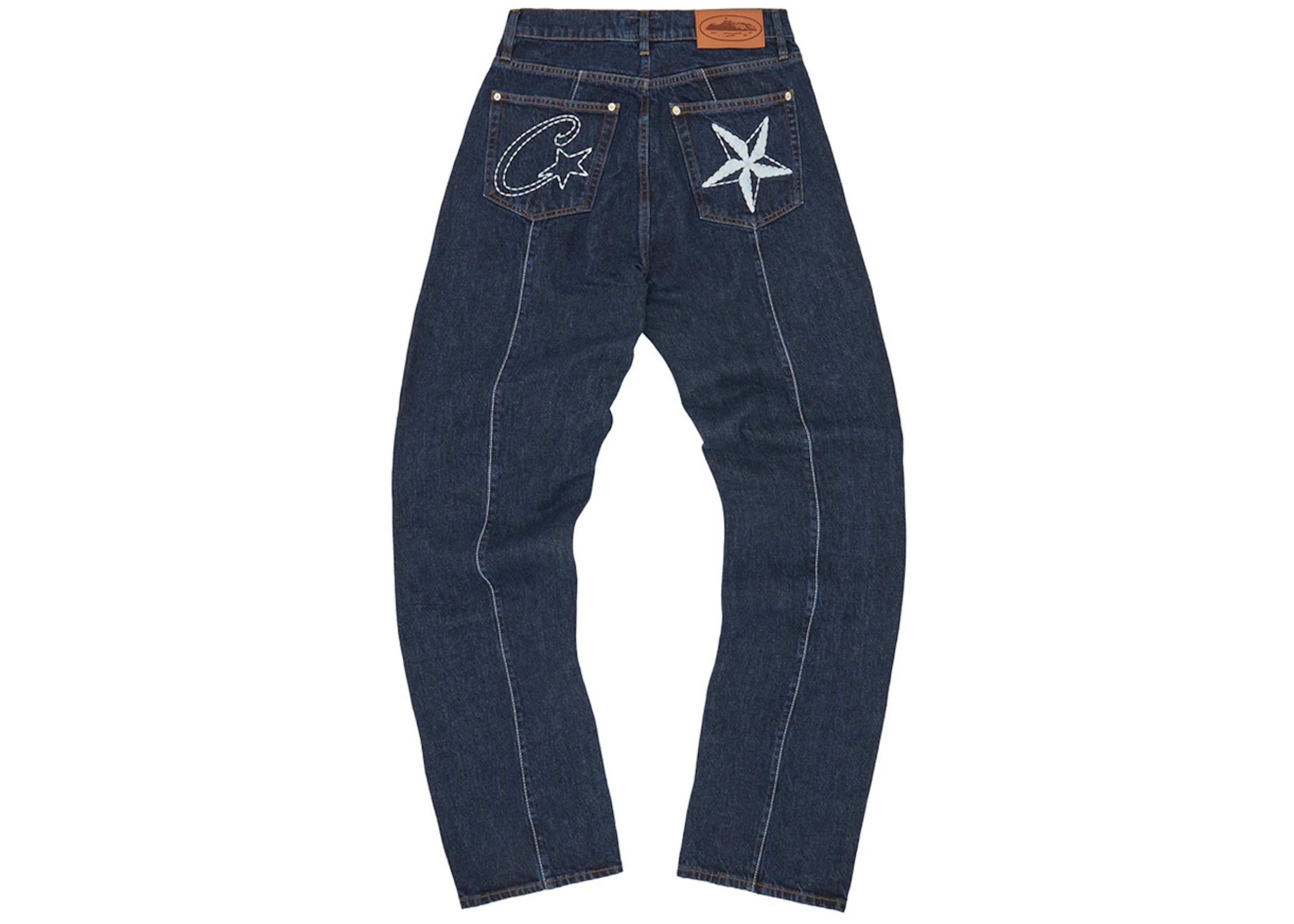 Corteiz C-Star Stitch-Down Jeans Dark Wash