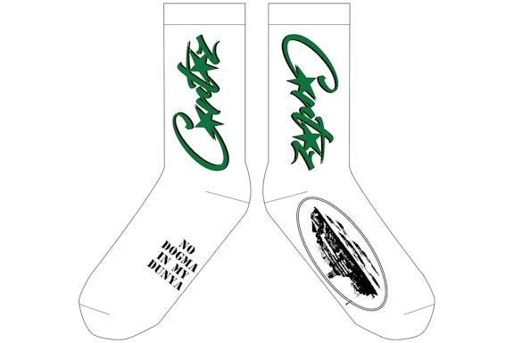 Corteiz Celtic Allstarz Socks White/Green