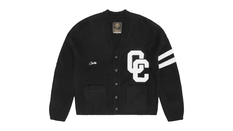 Corteiz College Cardigan Black Men's - FW25 - US