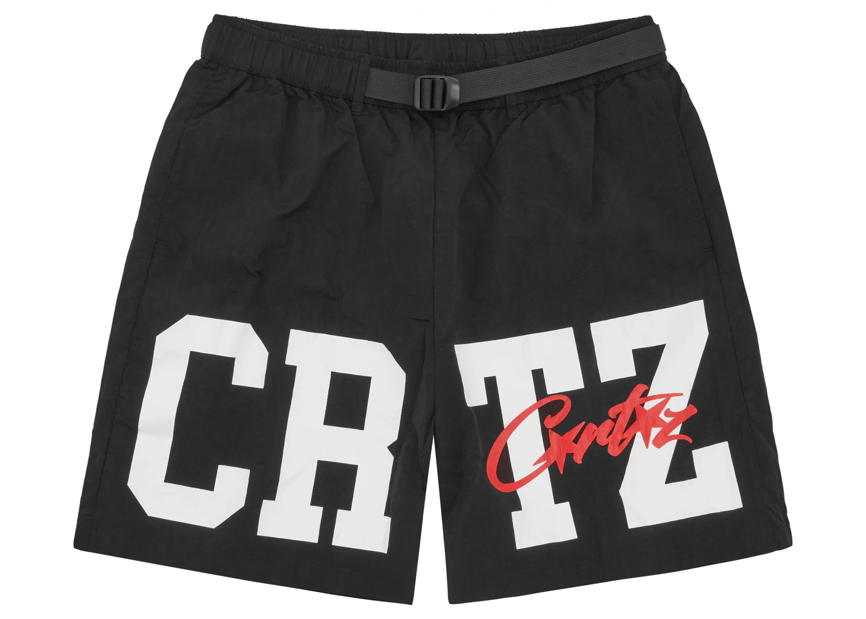 Corteiz Crtz Nylon Shorts Black