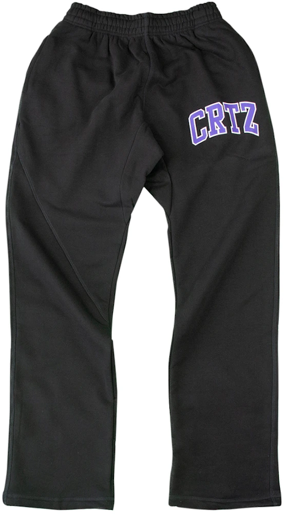 Corteiz Dropout Sweatpants Black/Purple Men's - SS22 - US