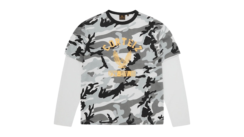 Corteiz Eagle Camo Thermal L/S Top Arctic Men's - FW25 - US
