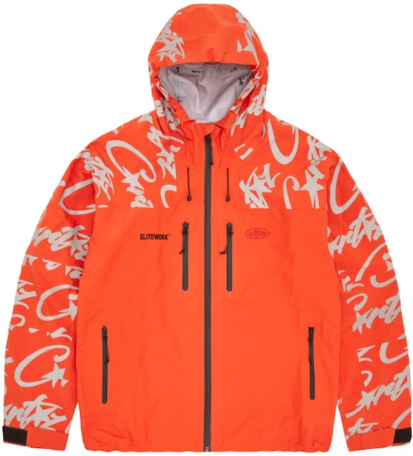 Corteiz Elitework Waterproof Shell Jacket Orange