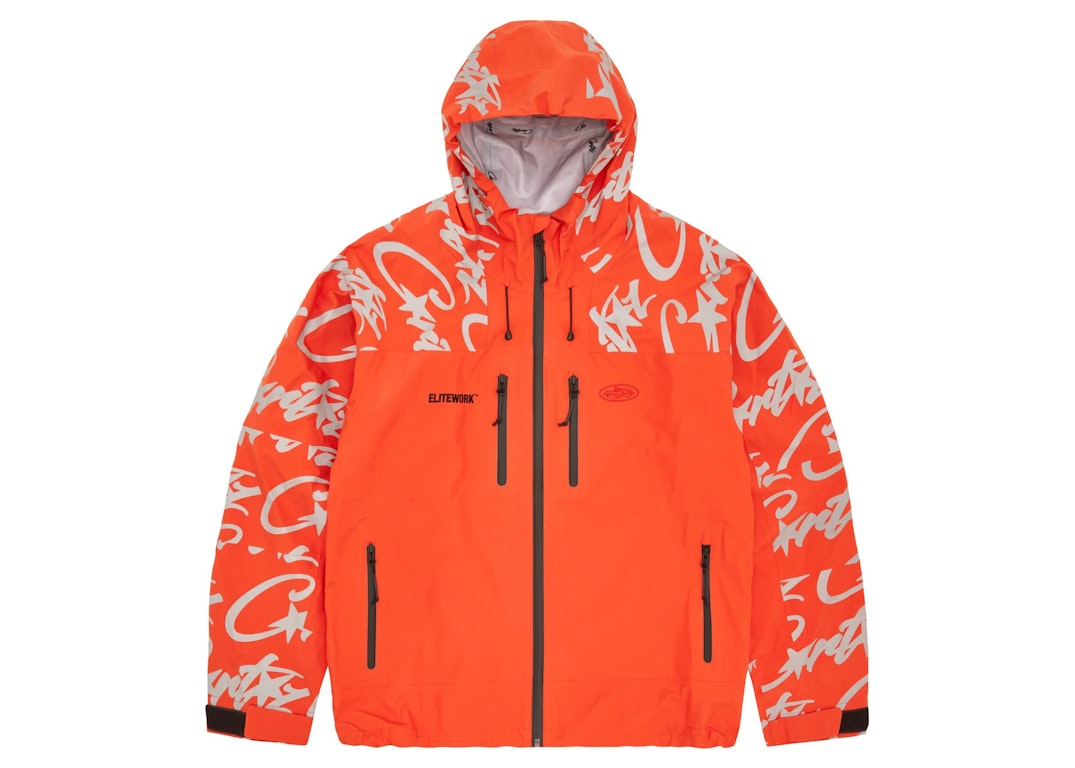 Pre-owned Corteiz Elitework Waterproof Shell Jacket Orange