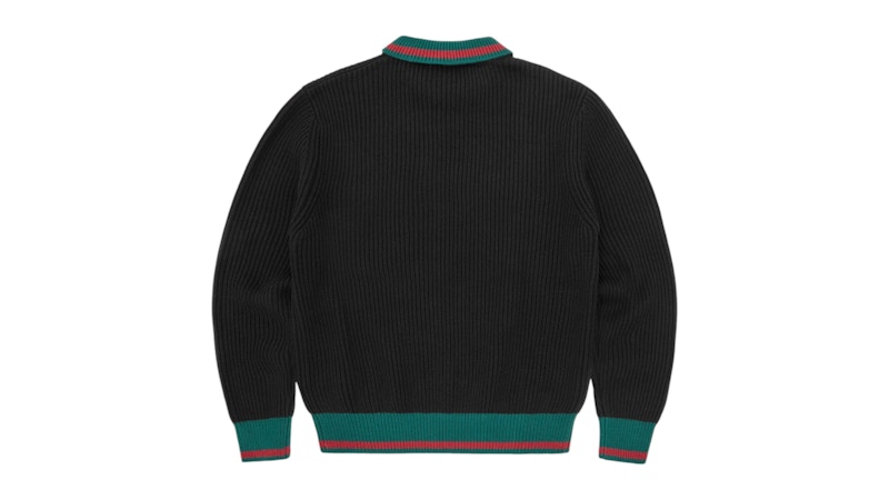 Corteiz Gianni Knit Polo Sweater Black Men's - SS26 - US