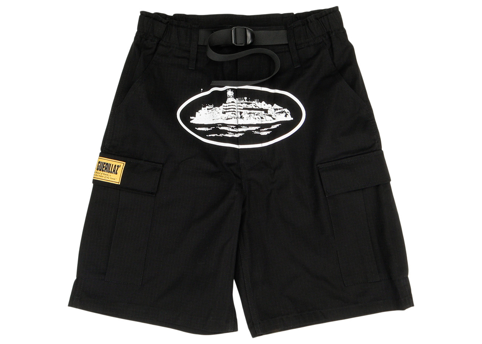 Corteiz Cargo Shorts Black / White