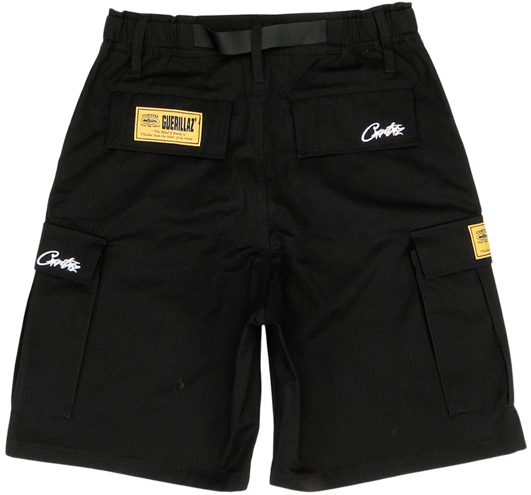 Corteiz Guerillaz 21' Cargo Shorts Black Hombre - ES
