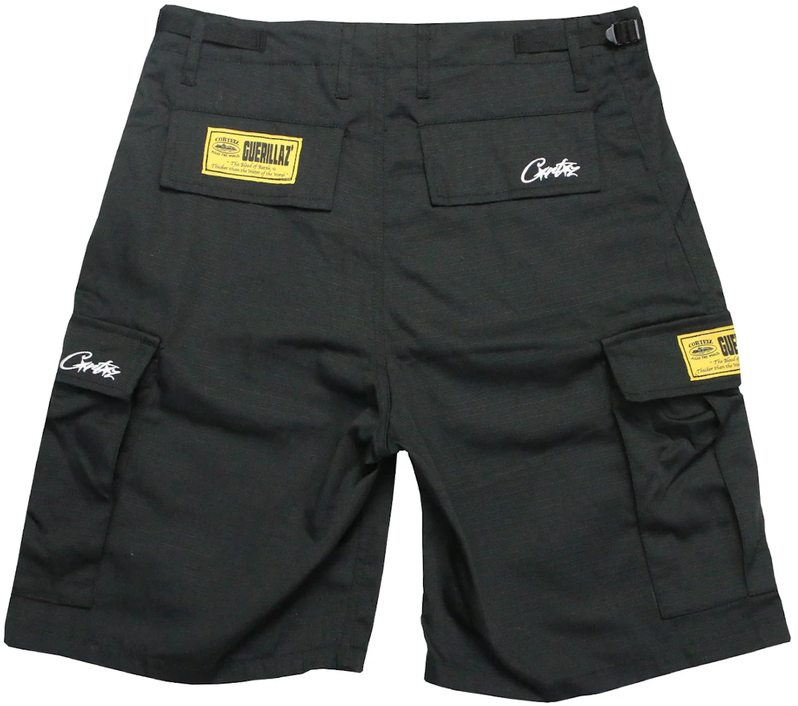 Corteiz Guerillaz 21' Cargo Shorts Black Hombre - ES