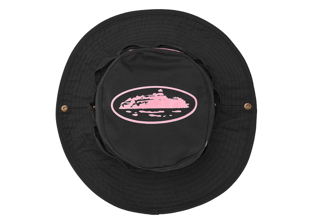 Pre-owned Corteiz Guerillaz Bucket Hat Black/pink
